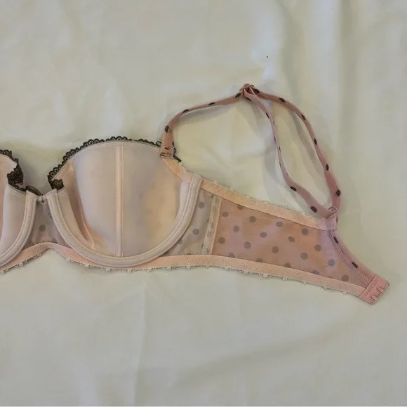 NEW NWT Freya Patsy Polka Dot Underwire Lined Half Cup Bra Ballet Pink Size 30D - Picture 11 of 14